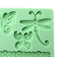 Sher DIY Baking 3D Insects Leaf Pattern Embossing Mould (Random Color)