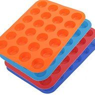 Shopline 24 Cavity Mini Muffin Cup Silicone Soap Cookies Cupcake Bakeware Pan Tray Mould N4