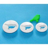 Sher FOUR-C Plastic Round Fondant Cutter, Cake Decorating Tools, Cake Cutter Mould Set of 3