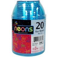 Party Dimensions Neon 20 Count Plastic Bowls, 6-Ounce, Blue N2
