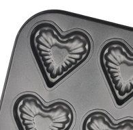Fluted 6-Cavity Non-Stick Pan, Heart Shape N5