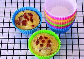 Silicone Baking Cups Set of 12+1 No need for Paper Wrappers Reusable Non-stick Molds No BPA, Easy Release Cupcake... N3