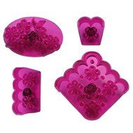 JEM Cutters 108SD001 Edge Cutters for Cutwork Embroidery (Set of 4), Pink