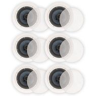 Blue Octave BDC62 In Ceiling 6.5" Speakers 2 Way Home Theater Surround Sound 3 Pair Pack
