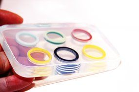 Sale! Clear silicone rings Molds 6pc size 6, 6.5, 7.5, 8, 8.5, 9. (A35) N5
