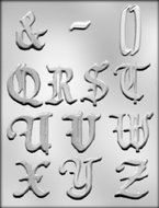 CK Products 2-Inch Alphabet Q through Z Chocolate Mold