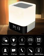 KoTeel Wireless Bluetooth Speaker Portable HIFI Stereo with Led Light Lamp and Alarm Clock, Quality Sound, Touch... N4