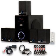 Acoustic Audio AA5817 800W 5.1 Speaker System with Bluetooth, Optical Input and 5 Extension Cables AA5817BD-5 N2
