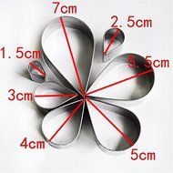 Anyana Rose Petal Cookie Cutter Home Cake Biscuit Pastry Baking Mold Kitchen Fondant Cooking Tool 7Pcs N5