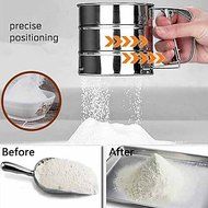 Sher Stainless Mechanical Flour Sugar Icing Mesh Sifter Shaker Baking Kitchen Tool N2