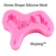 Mujiang Carousel Horse Silicone Clay Sugar Fondant Baking Molds N2