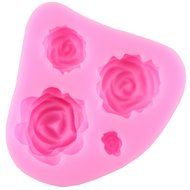 BING CUI Silicone Rose Flower Cake Decorating Mold with Box, Set of 4 N3