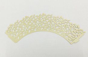 HUAL Cupcake Wrappers 50 Filigree Artistic Bake Cake Paper Cups Small leaves Lace Laser Cut Liner Baking Cup Muffin... N5