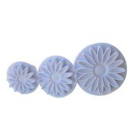 MuLuo Veined Sunflower Daisy Gerbera Flower Fondant Cake Plunger Cutter N4