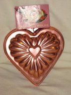Vintage Mirro Aluminum Coppertone Heart Shaped 2 3/4 Cups - Jell-O &amp; Cake Baking Pan Mold