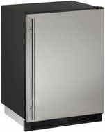 U-Line U1224RS00B 24&quot; 1000 Series Built In Counter Depth Compact Refrigerator with 5.2 Cu. Ft. Capacity, in Stainless...