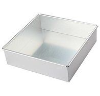 Aluminum Alloy 10 Inch Edge Square Cake Mould / Cake Pan, Drop Bottom N2