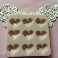 Mini Hearts with Bow, love, valentines Silicone Mold By Oh! Sweet Art FDA Approved for Food N2