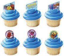 1 X Pac Man Ghostly Friends Cupcake Rings Toppers Party Favors