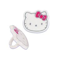 Hello Kitty Foil Cupcake Topper Rings 24 Count