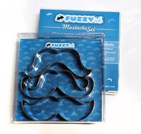 Mustache Cookie Cutter Set / Movember Moustaches / Great Bakery Gift / Stainless Steel N3