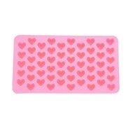 Y&amp;XL&amp;H 55-Slot Heart Shaped Silicone Cake Biscuit Baking Mold Tray Mold Bakeware (Pink) N2