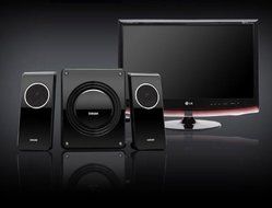 Durherm DR-S20 2.1 Glossy Surface Luxury Design Subwoofer Speaker System Equipped with Microphone and Headphone... N7