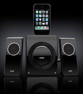 Durherm DR-S20 2.1 Glossy Surface Luxury Design Subwoofer Speaker System Equipped with Microphone and Headphone... N8