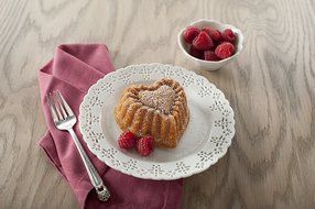 Heart Bundt and Cupcake Muffin Pan Set, Cast Aluminium by Nordic Ware N2