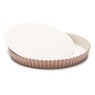 Patisse 03378 Ceramic Series Round Quiche Pan with removable bottom with double Non-stick ceramic coating, 11"...