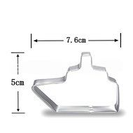 tyoungg 5 pcs / Set Vehicle Car Airplane Ship Train Shape Stainless Steel Cookie Cutter Fondant Cutter N5