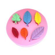 Allforhome Leaf Silicone Mould - Create 6 Leaves - Fondant Leaf Mold - Sugarcraft Leaf candy Mold - flexible silicone... N2