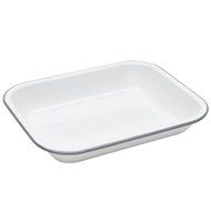 Enamelware Small Roasting Pan - Red Marble N8