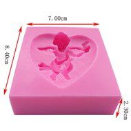 WYD 3D Baby Angel Fondant Cake Mold,Handmade Soap Mold,Cake Mold Decorating (Cross Pigeon Angel) N12