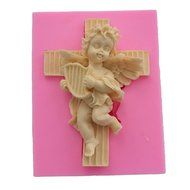 WYD 3D Baby Angel Fondant Cake Mold,Handmade Soap Mold,Cake Mold Decorating (Cross Pigeon Angel) N14