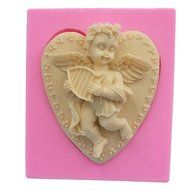 WYD 3D Baby Angel Fondant Cake Mold,Handmade Soap Mold,Cake Mold Decorating (Cross Pigeon Angel) N16