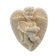 WYD 3D Baby Angel Fondant Cake Mold,Handmade Soap Mold,Cake Mold Decorating (Cross Pigeon Angel) N17