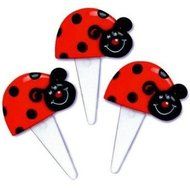 Ladybug Cupcake Picks - 24 ct N2