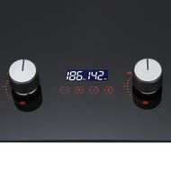 Windmax 30" Black Tempered Glass 2 Burners Built-in Fixed NG / LPG Gas Cooktops with Time Set Function N7
