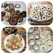 OKUBOX BT01 Set of 9 Round Cookie Fondant Cake Paste Mould Cutter for Stainless Steel N5