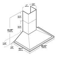Cavaliere CAV-B02 (CL).30" Wall Mounted Range Hood N5