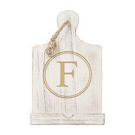 Cathy's Concepts Personalized Wooden iPad &amp; Recipe Stand, White, Letter W N40