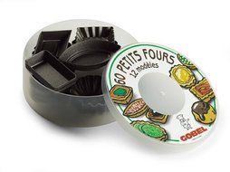 Paderno World Cuisine Set of 60 Assorted Non-Stick Petit Four Molds (round/1.5 dia. and square/2.5 dia.)