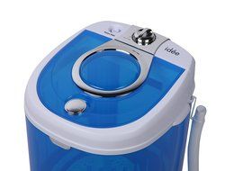 id&eacute;e HCWM01WE Portable Single Tub 5.5 lb Capacity Semi-Automatic Mini Washer, Blue/White