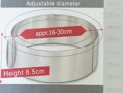 Chris&#039;s Home Cake Pan Baking Tools Set Adjustable Cake Pan Cake Mold Size Retractable Stainless Steel Circle Mousse... N6