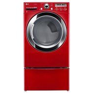LG PAIR SPECIAL-"WILD CHERRY RED" Ultra Large Capacity Steam Laundry System with Matching Pedestals (WM3250HRA... N2