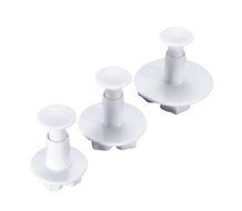 Autek 3pcs Hydrangea Veined Laurustinus Flower Cake Sugarcraft Fondant Plunger Cutters(3DMold-51) N3