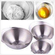 3pcs Stainless Steel Baking Prep Material Egg Beating Mixing Bowl Sets Home Use Mixing Bowls N8