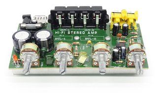 Qianson 12V Car Hifi Stereo Amplifier Board Treble Bass Volume Tone Module 25W x2 with USB Charging N4