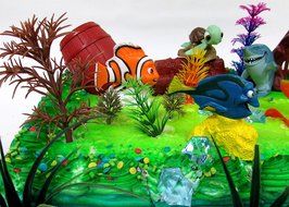 FINDING DORY 20 Piece Birthday CAKE Topper Set, Featuring Dory, Nemo and Friends, Decorative Themed Accessories... N9